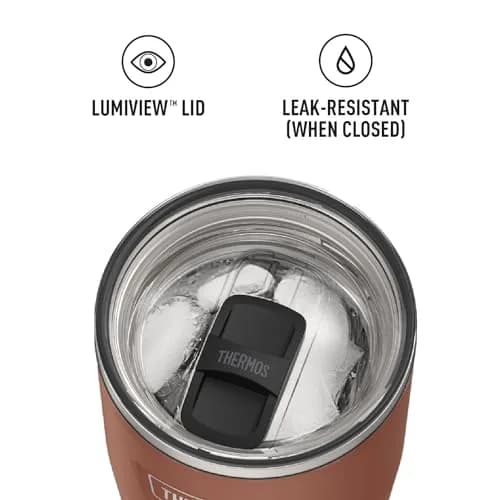 THERMOS Icon Series 24oz Stainless Steel Tumbler with Slide Lock Lid | 710ml (24 fl oz) Keeps Cold 22 Hrs thumbnail 5