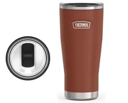 THERMOS Icon Series 24oz Stainless Steel Tumbler with Slide Lock Lid | 710ml (24 fl oz) Keeps Cold 22 Hrs thumbnail 1