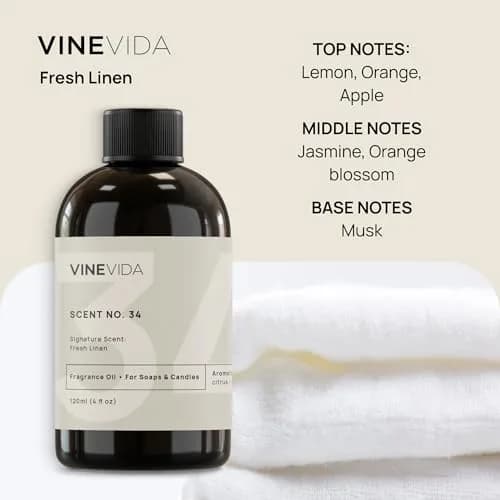 VINEVIDA Fresh Linen Fragrance Oil for Diffusers 16 Fl Oz | Long-Lasting Air Freshener & Refill thumbnail 2