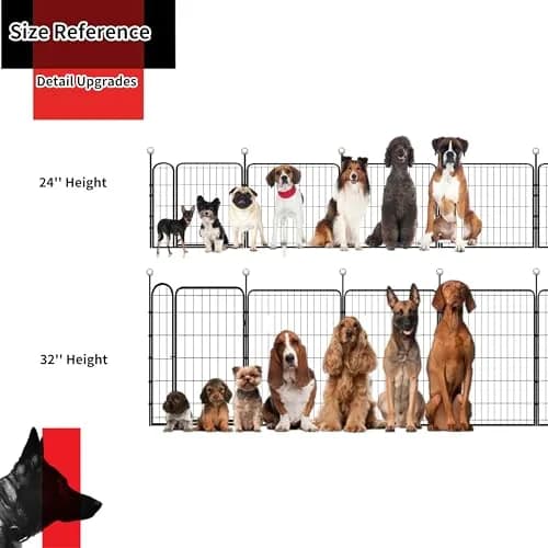IGOOUO Puppy Playpen 24'' | Portable Indoor/Outdoor Dog Enclosure for Small Dogs thumbnail 5