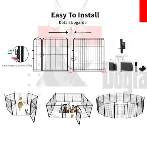 IGOOUO Puppy Playpen 24'' | Portable Indoor/Outdoor Dog Enclosure for Small Dogs thumbnail 6