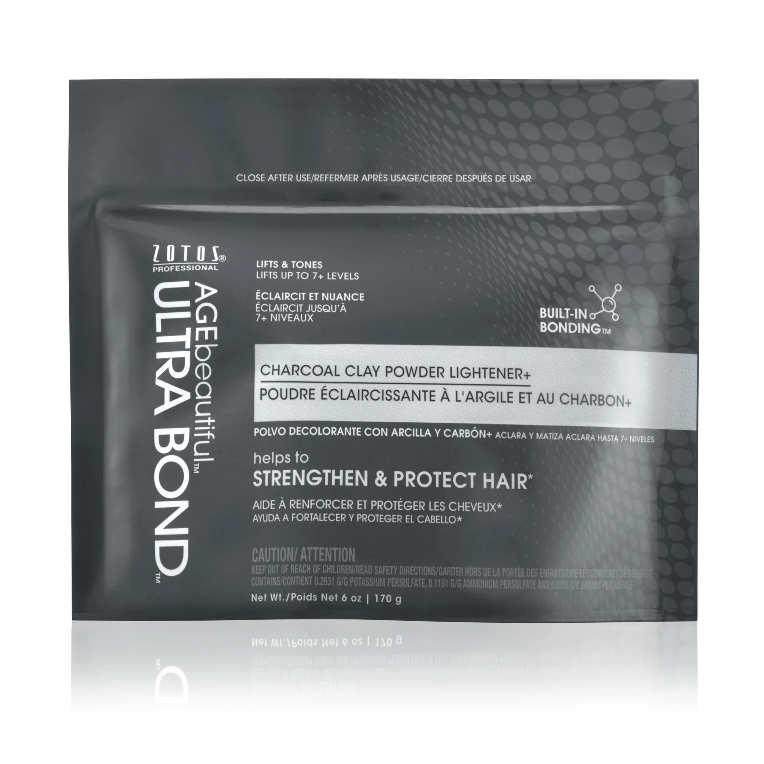 AGE beautiful Charcoal Clay Powder Hair Lightener with Ultra Bond Building | Lifts Up to 7+ Levels, Tones & Highlights — 6 Ounce