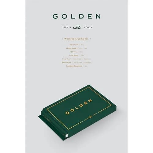 Dreamus Jungkook Golden Weverse Album Ver. 13.2cm x 9.2cm | K-Pop Album for Collectors thumbnail 2