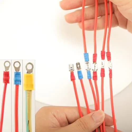 Feggizuli 350pcs Crimp Connectors 19 Types Copper, Red, Blue, Yellow | Quick, Safe & Long-Lasting thumbnail 7