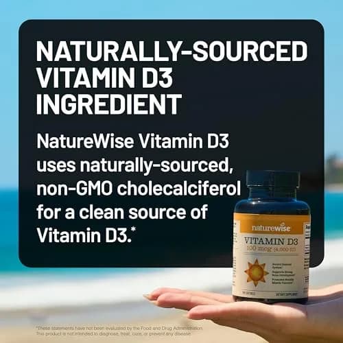 NatureWise Vitamin D3 4000IU Supplement 90 Mini Softgels | Immune, Bone & Muscle Support thumbnail 4