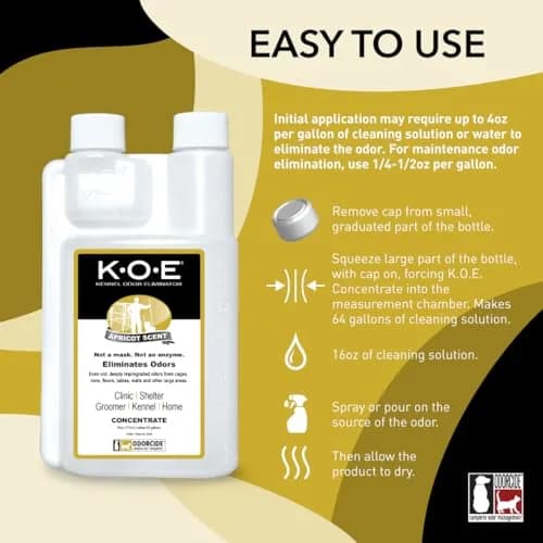 Odorcide K.O.E. Apricot Odor Eliminator 473ml (16 Fl Oz) | Professional Strength Non-Enzymatic Formula thumbnail 2