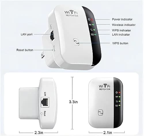 TGDLLF WiFi Extender Booster 5000 sq.ft | Extends WiFi Range for Home & Office thumbnail 1