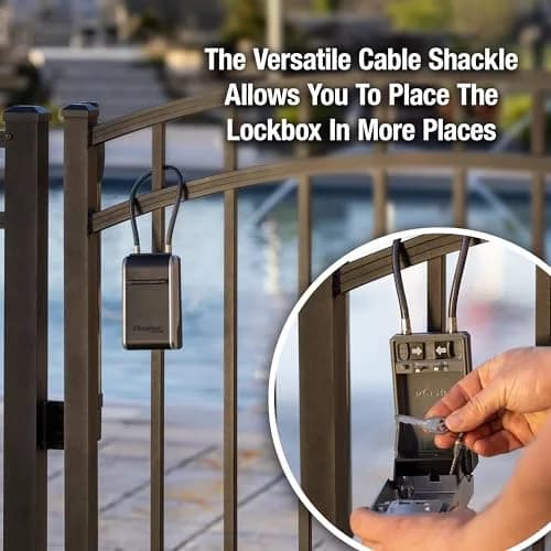 Master Lock High Capacity Key Lockbox with Removable Cable, 28.2 cm (11.1 in) | Tamper-Resistant Metal Body thumbnail 4