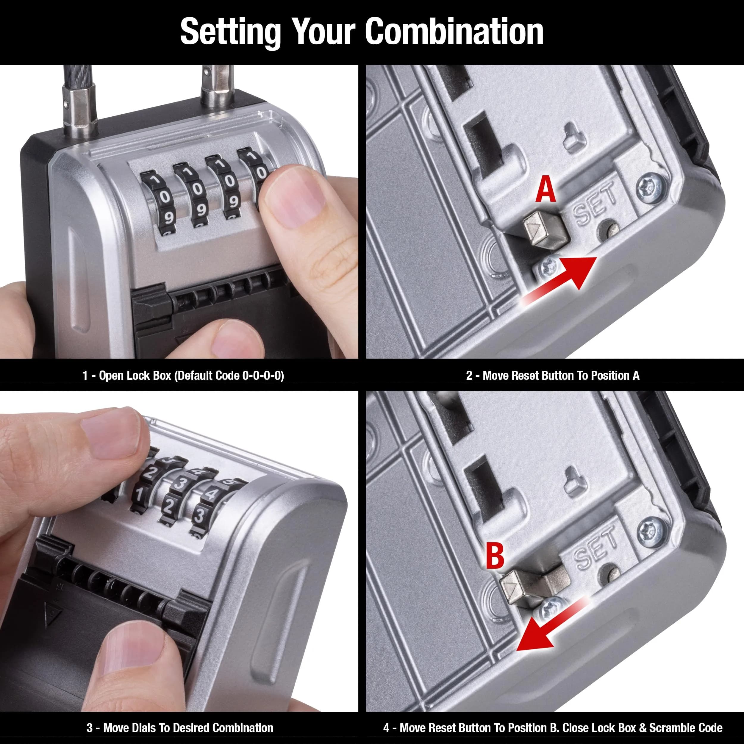 Master Lock High Capacity Key Lockbox with Removable Cable, 28.2 cm (11.1 in) | Tamper-Resistant Metal Body - view 7