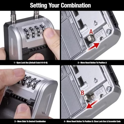 Master Lock High Capacity Key Lockbox with Removable Cable, 28.2 cm (11.1 in) | Tamper-Resistant Metal Body thumbnail 7