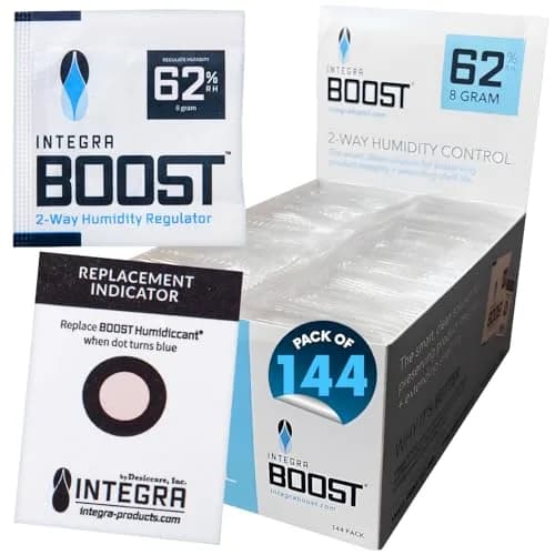 Integra Boost 62% RH 2-Way Humidity Control Packs 8g (144-Pack) | Maintains 62% RH for Herbs, Spices, Food Storage thumbnail 1
