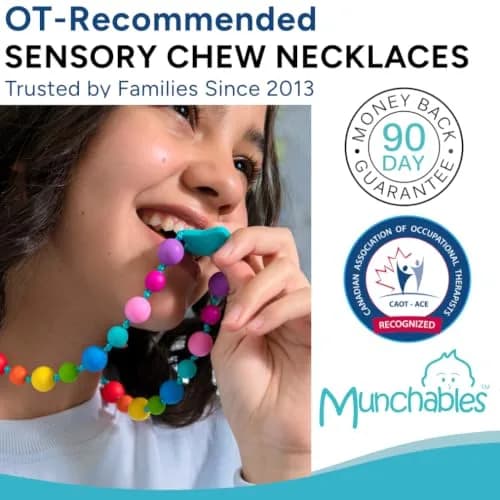 Munchables Starlight Sensory Chew Necklace, Medium Chew, Rainbow | Food-Grade Silicone Oral Support thumbnail 2