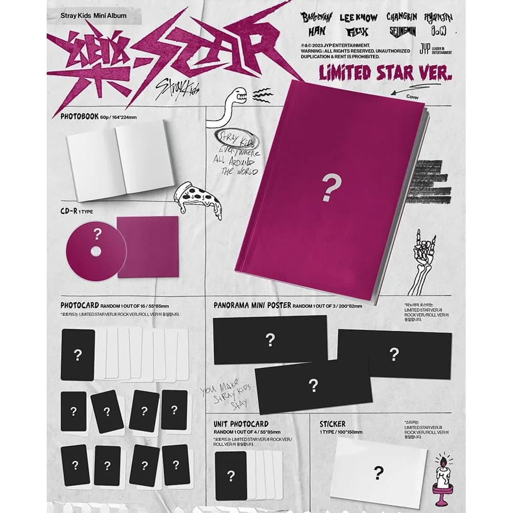 Stray Kids 樂-STAR(Rock-Star) ALBUM - LIMITED STAR VER. Pink Cardboard (1 Album) - view 2