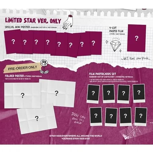 Stray Kids 樂-STAR(Rock-Star) ALBUM - LIMITED STAR VER. Pink Cardboard (1 Album) thumbnail 3