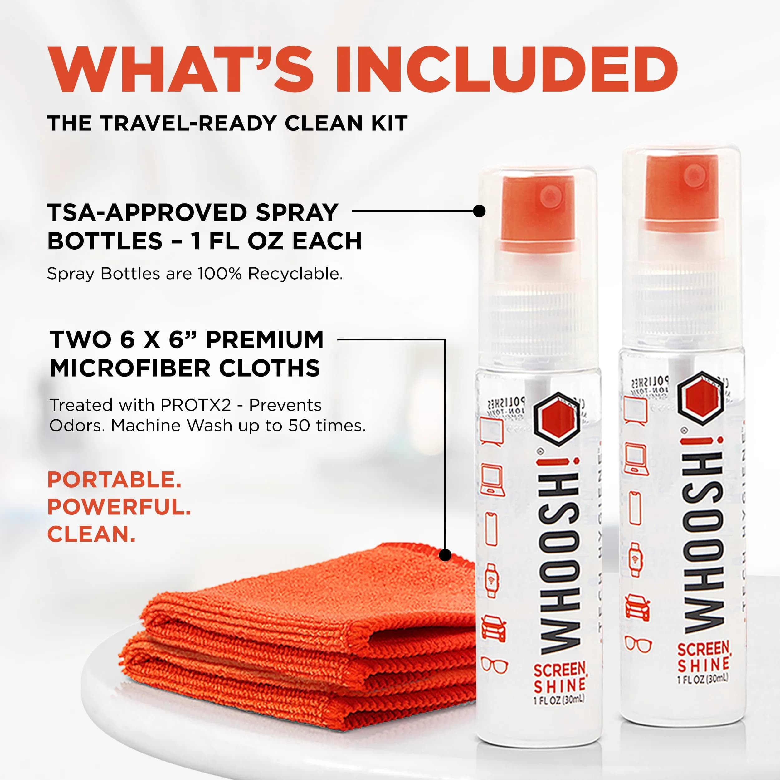 WHOOSH! Screen Shine Go Screen Cleaner Kit 1 fl oz (Pack of 2) - Streak-Free Cleaning - view 2