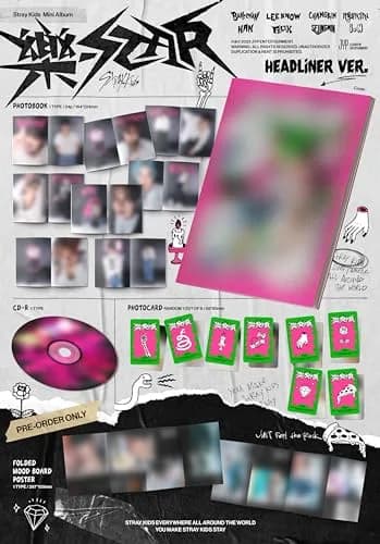 Stray Kids ROCK-STAR 8th Mini Album HEADLINER VerQ Photobook CD & Photocard thumbnail 2