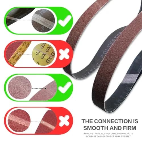 TPmax 1/2 x 18 Inch 400 Grit Sanding Belt | Aluminum Oxide, Washable, All-Purpose (70-120c) thumbnail 3