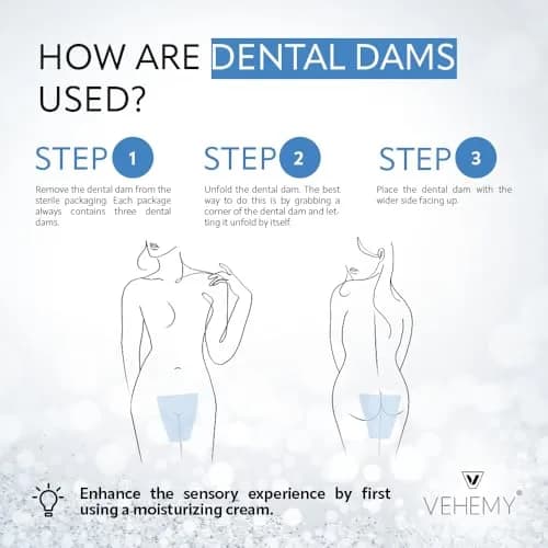 Vehemy Dental Dams 6-Pack | Latex-Free Hypoallergenic Oral Barrier for Safety & Sensation thumbnail 5