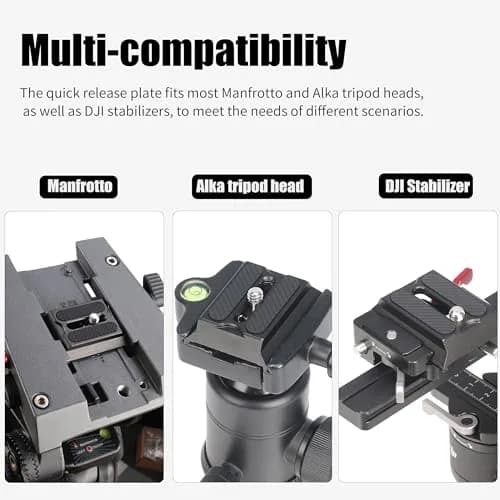 Hersmay Arca Swiss Quick Release Plate for DJI Ronin RS2/RSC2/RS3/RS3PRO/RS3mini Gimbal Stabilizer | CNC Aluminum Alloy, 20g thumbnail 3