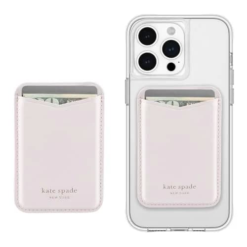 kate spade new york Magnetic Card Holder/Wallet - Pale Dogwood | Slim, Stylish, Magnetic thumbnail 1