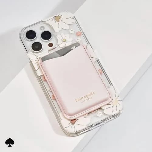 kate spade new york Magnetic Card Holder/Wallet - Pale Dogwood | Slim, Stylish, Magnetic thumbnail 4