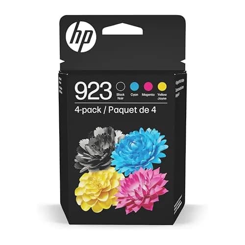 HP 923 Black, Cyan, Magenta, Yellow Ink Cartridges (4-Pack) | Fade-Resistant Documents & Brilliant Images - main product image