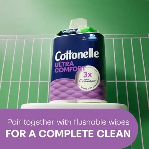 Cottonelle Ultra Comfort Toilet Paper 18 Mega Rolls (4392 Sheets Total) | FSC Certified, 2-Ply Softness thumbnail 6