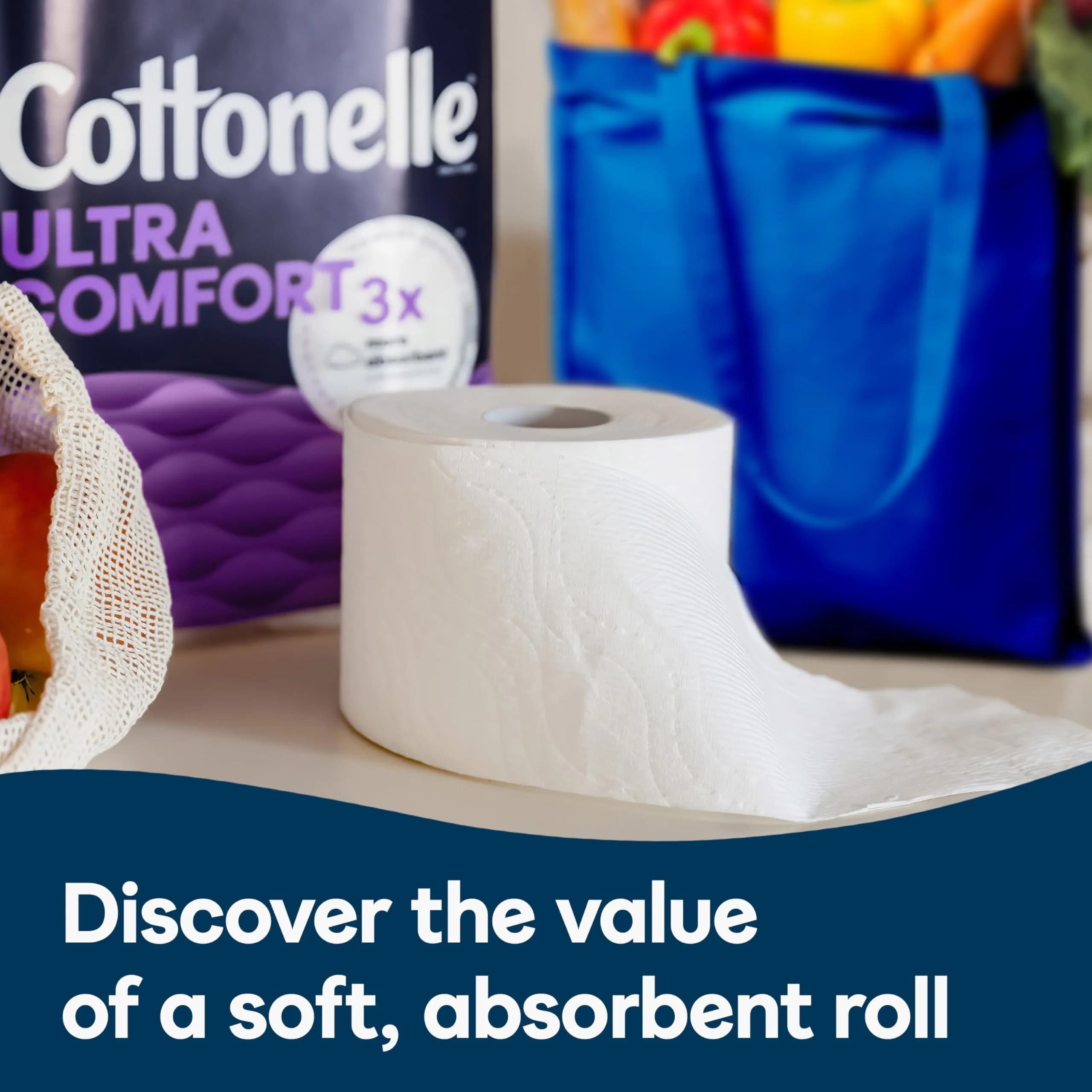 Cottonelle Ultra Comfort Toilet Paper Mega Rolls, 6 Rolls (244 Sheets Each) | Biodegradable & FSC-Certified - view 5