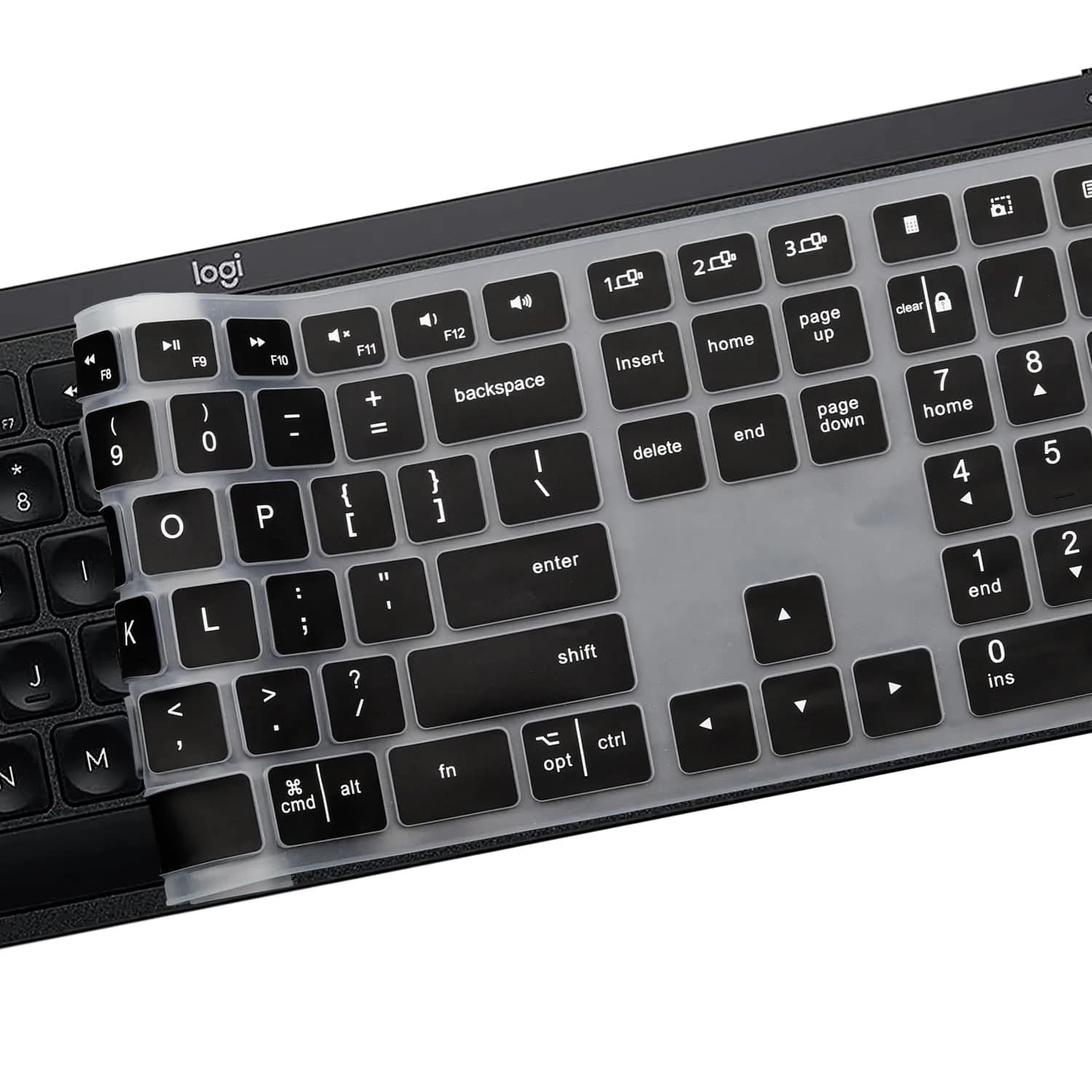 MUBUY-GOL Black Silicone Keyboard Cover for Logitech MX Keys S/Craft | US Layout - view 5