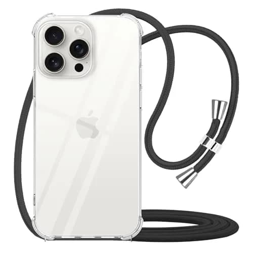 YESPURE Crossbody Lanyard Case for iPhone 15 Pro Max | Clear TPU Bumper with Adjustable Strap thumbnail 1