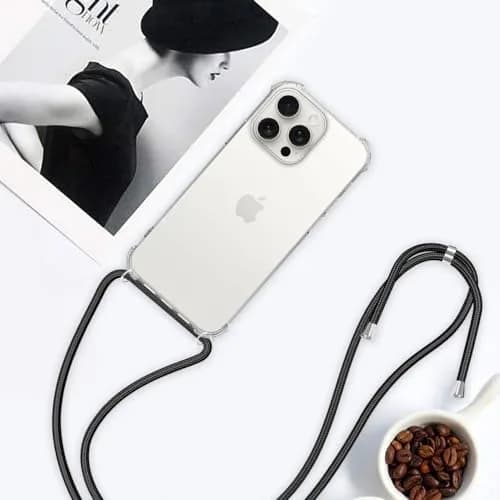 YESPURE Crossbody Lanyard Case for iPhone 15 Pro Max | Clear TPU Bumper with Adjustable Strap thumbnail 5