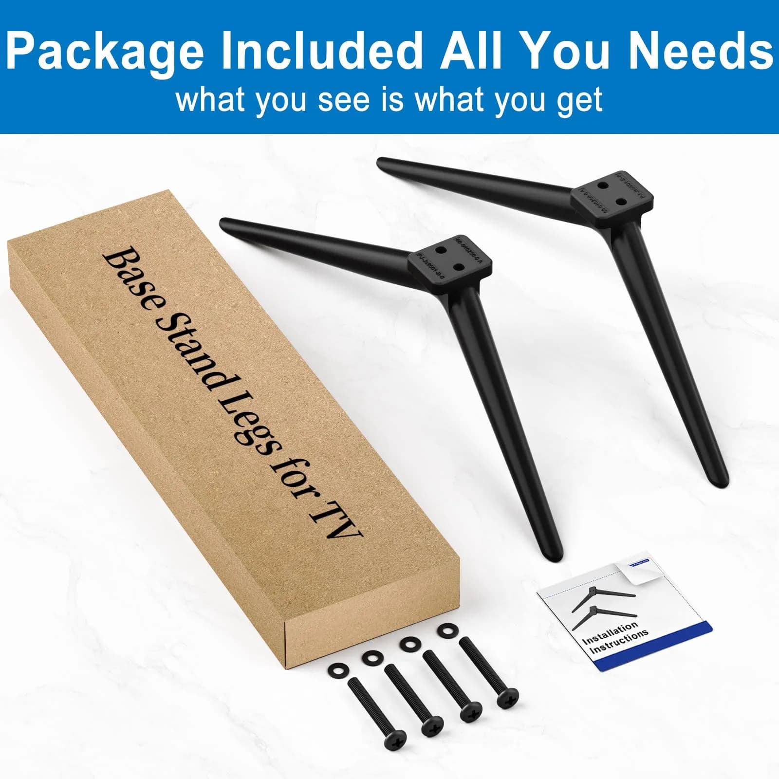 Dinghosen Metal TV Legs for TCL 70"-75" TVs | Stable Replacement Stands - view 7