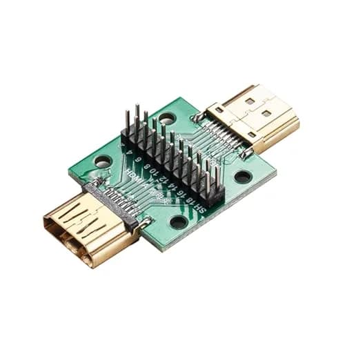 Teansic HDMI A Male to Female 19Pin Breakout Test Board (2-Pack) | Full 19 Pin Signal Breakout, Standard 2.54mm Pin Pitch thumbnail 6