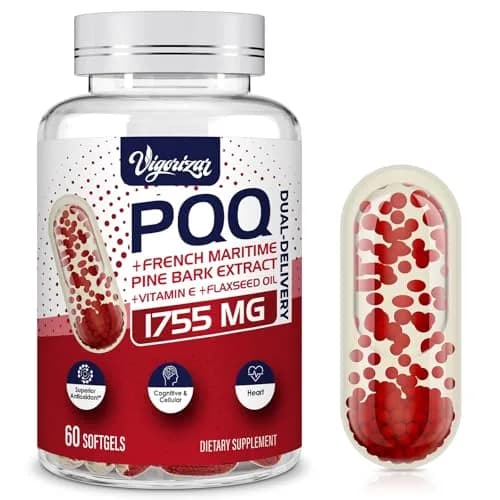 Vigorizar Pycnogeno with PQQ 60 Softgels | French Maritime Pine Bark Extract & Antioxidants thumbnail 1