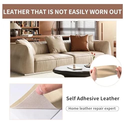 Cindy's Tape Leather Repair Patch Tape, Brown 3 x 61 Inches | Self Adhesive Leather Fix for Furniture & Car Seats thumbnail 5