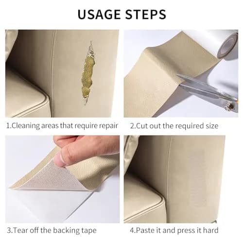 Cindy's Tape Leather Repair Patch Tape, Light Beige 3 x 61 Inches | Self-Adhesive, Waterproof & Durable thumbnail 4