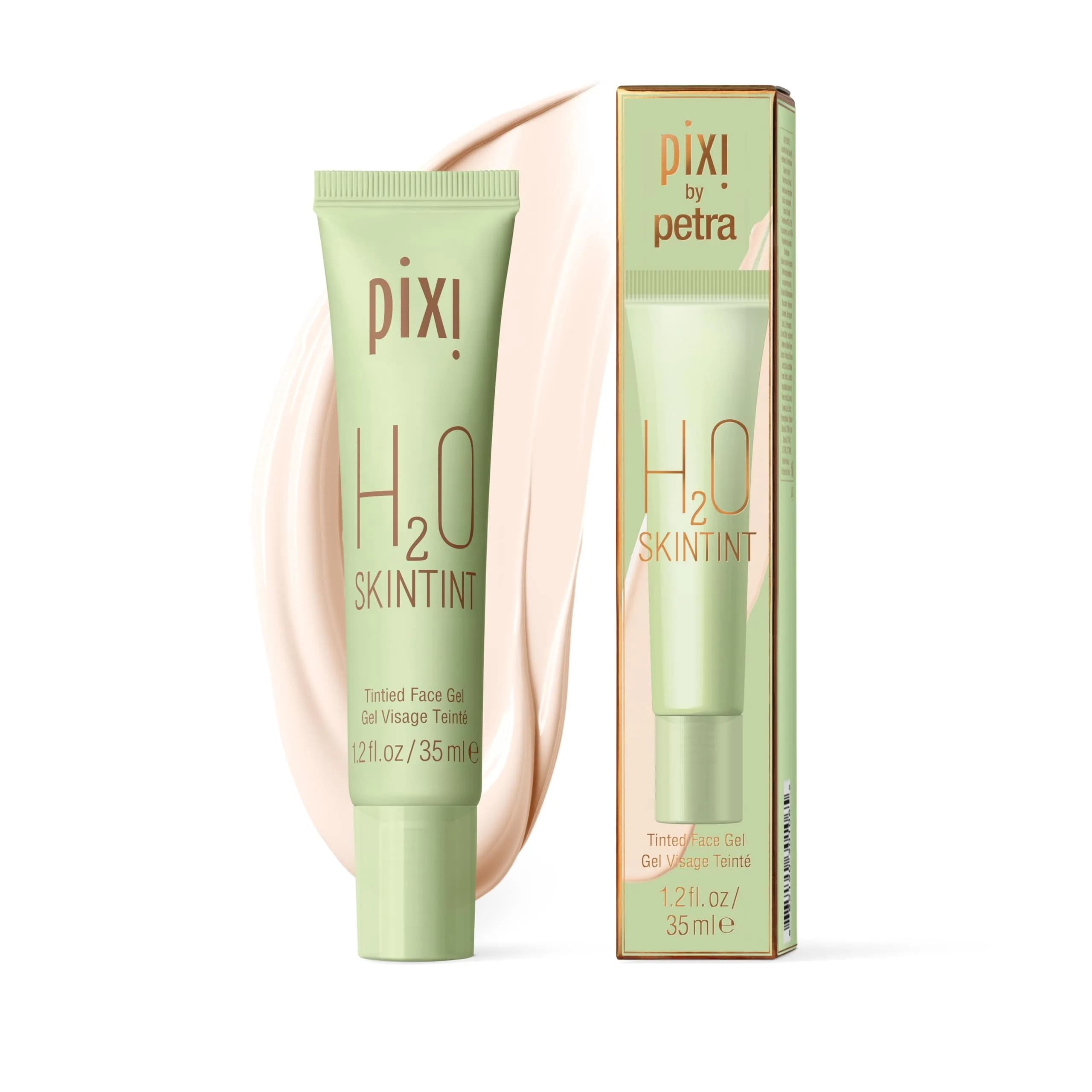 Pixi H2O SkinTint | Tinted Face Gel Moisturizer | Hydrating & Even Skin Tone | Porcelain | 1.2 fl oz - main product image