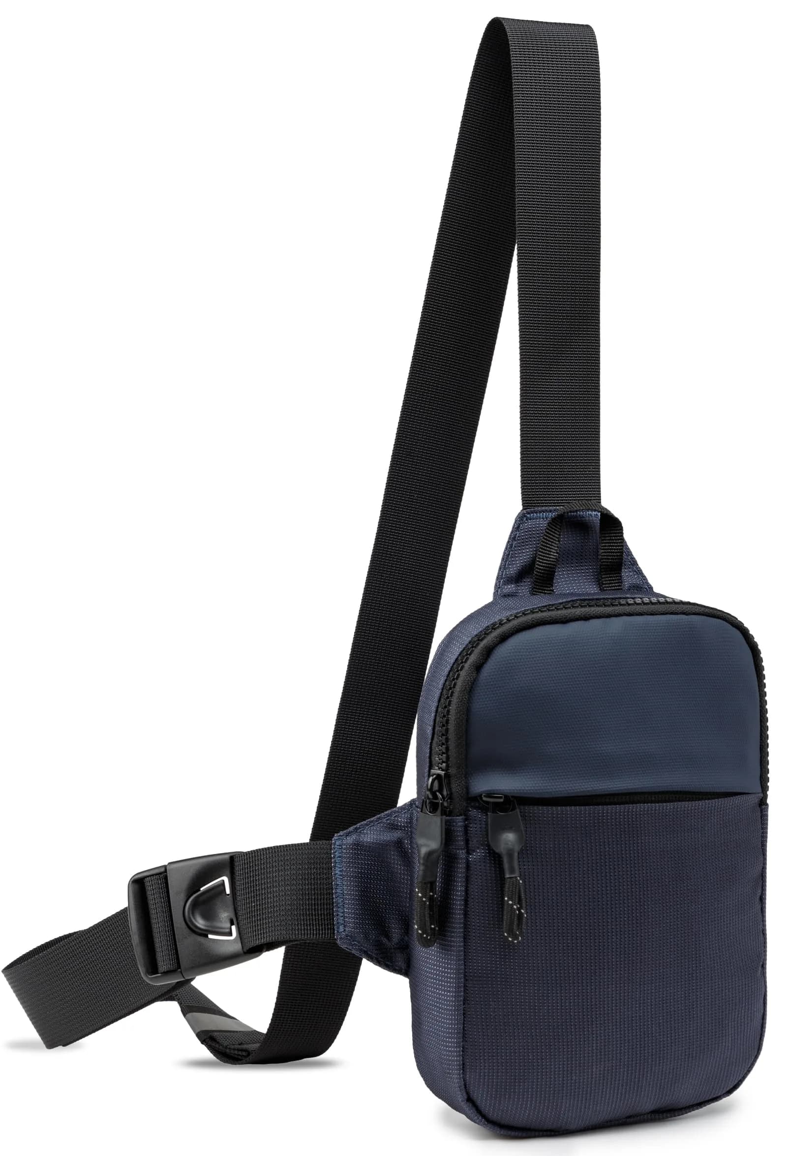 higouta Mini Waterproof Sling Bag for Men & Women, 5.3" x 8.1" x 1.2" | Navy Blue, Adjustable Strap - main product image