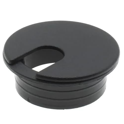 LBTODH Black 2 Pcs Desk Grommet with Removable Lid 45mm (1.77 Inch) | Organizes Cables for Desks & Tables thumbnail 4