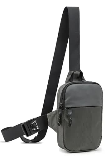 higouta Mini Sling Bag for Men Women, Small Crossbody Chest Phone Bag | 20.5cm (8.1") H x 3cm (1.2") W x 13.5cm (5.3") L thumbnail 1