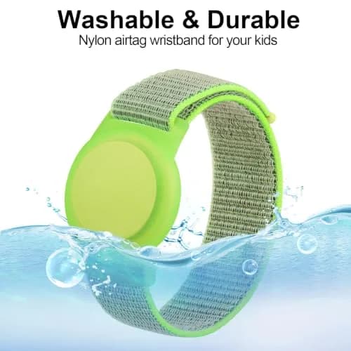 Meliya Nylon AirTag Bracelet for Kids Large (5.1"-7.4") | Adjustable Anti Lost Wristband thumbnail 3