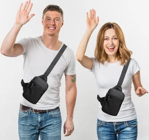 higouta Mini Sling Bag for Men Women, Small Crossbody Waterproof Shoulder Chest Bag 1L (0.035 Cu Ft) | Travel, Work, Sport thumbnail 2