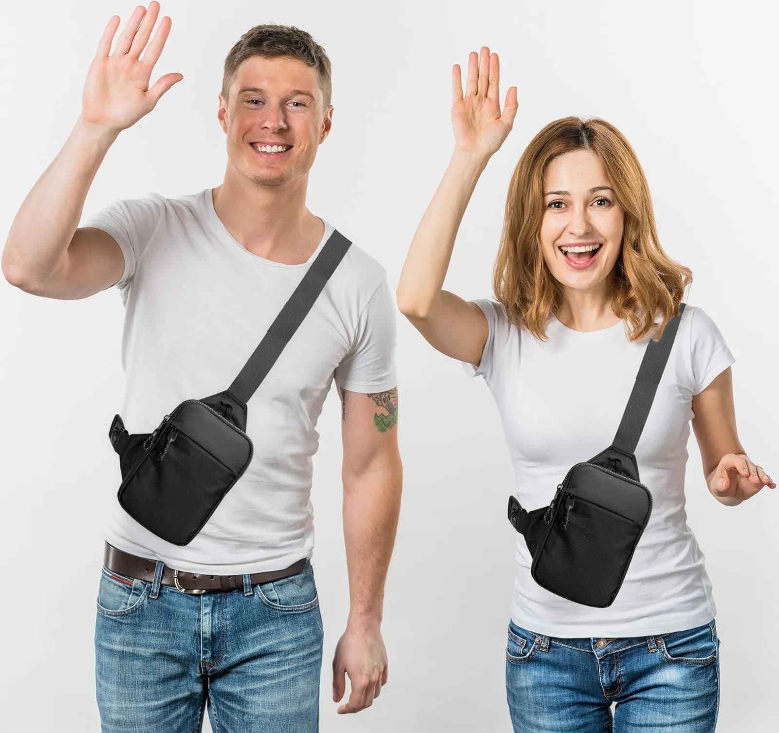 higouta Mini Sling Bag for Men Women, Small Crossbody Waterproof Shoulder Chest Bag 1L (0.035 Cu Ft) | Travel, Work, Sport - view 2