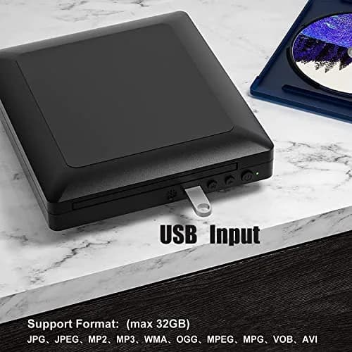 Ceihoit Mini HD DVD Player, All Region, 1080p Up-Convert, USB 2.0 | HDMI & RCA Included thumbnail 4