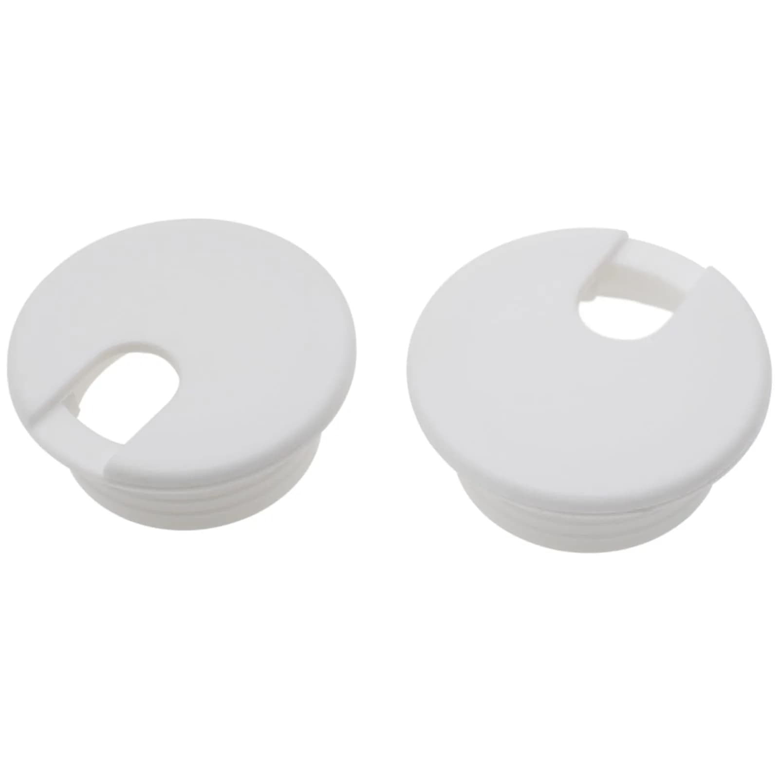 LBTODH White 1-1/2 Inch (38mm) U-Shaped Desk Grommet - 2 Pcs Cable Management Hole Cover - main product image