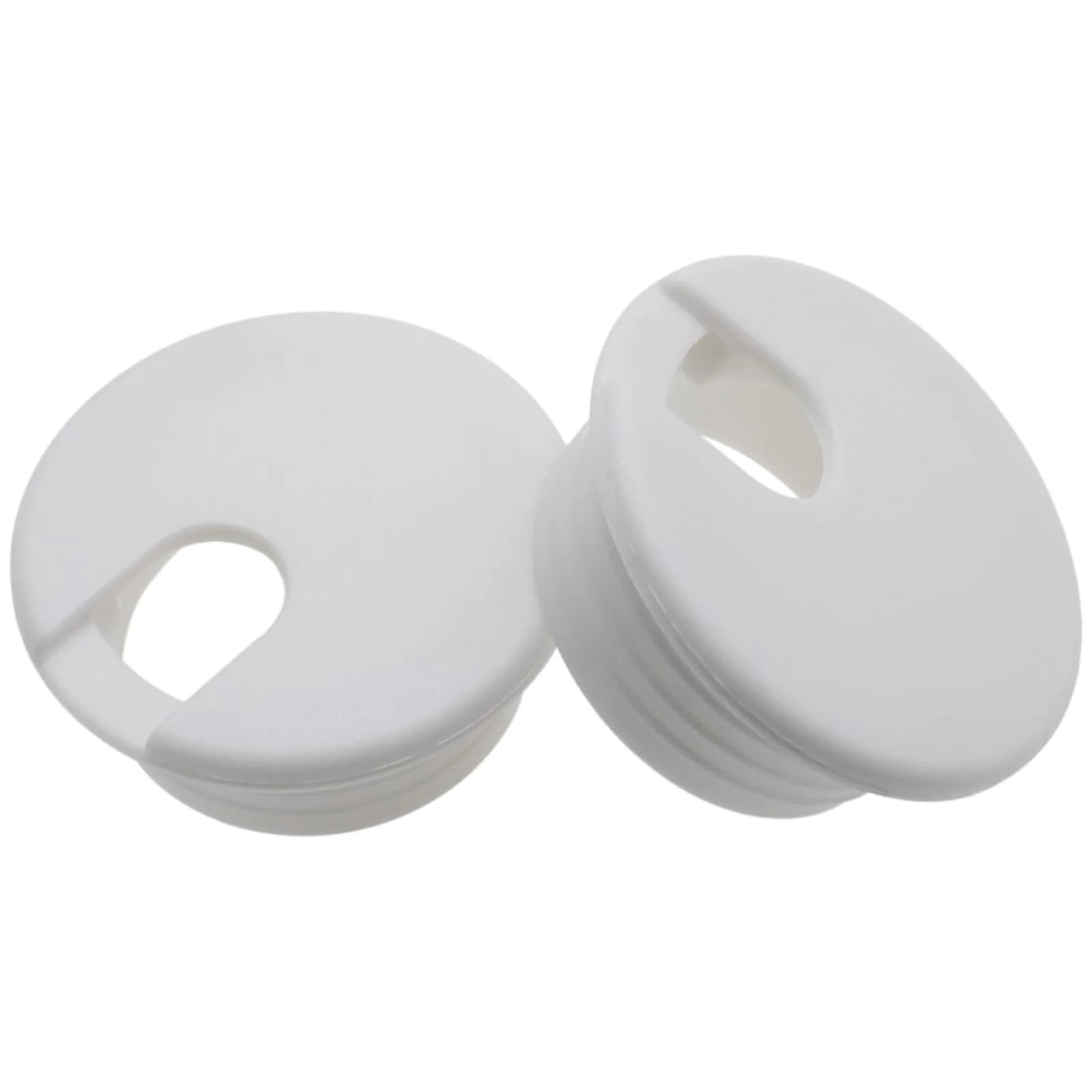 LBTODH White 1-1/2 Inch (38mm) U-Shaped Desk Grommet - 2 Pcs Cable Management Hole Cover - view 3