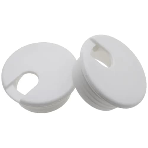 LBTODH White 2 Pcs ABS Plastic Desk Grommet 38mm (1.5 Inch) | Cable Management for Desks & Tables thumbnail 3