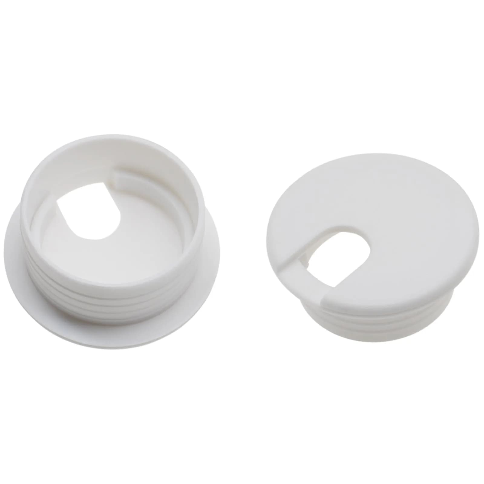LBTODH White 1-1/2 Inch (38mm) U-Shaped Desk Grommet - 2 Pcs Cable Management Hole Cover - view 4