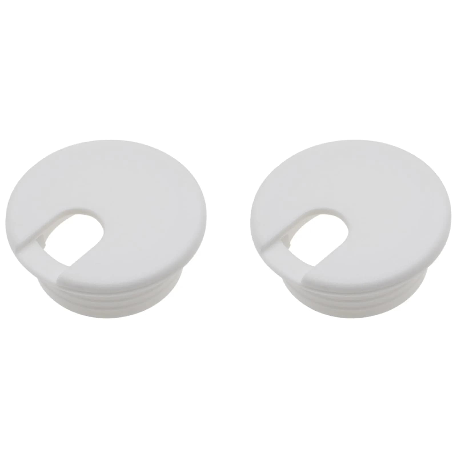LBTODH White 1-3/4 Inch (45 mm) Desk Grommet - 2 Pcs Cable Management Hole Cover for Computer Tables - main product image