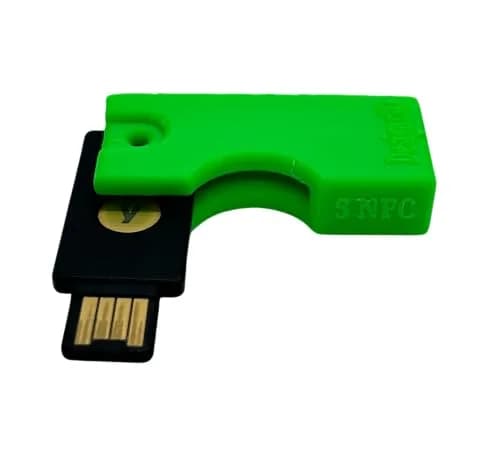 Designz3D Yubikey Protector Flip Case Keychain Holder with Keyring, Light Green (5 NFC) | Protects Yubikeys from Damage thumbnail 2